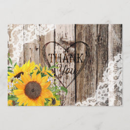 Rustige zonnebloemen Hartelijk dank Bedankkaart