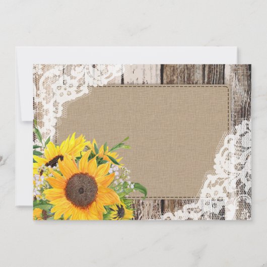 Rustige zonnebloemen Hartelijk dank Bedankkaart (Achterkant)