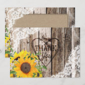 Rustige zonnebloemen Hartelijk dank Bedankkaart (Voorkant / Achterkant)