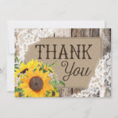 Rustige zonnebloemen Hartelijk dank Bedankkaart (Voorkant)