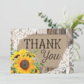 Rustige zonnebloemen Hartelijk dank Bedankkaart (Staand voorkant)