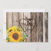 Rustige zonnebloemen Hartelijk dank Bedankkaart (Voorkant)