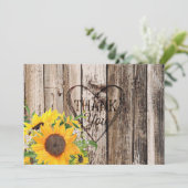 Rustige zonnebloemen Hartelijk dank Bedankkaart (Staand voorkant)