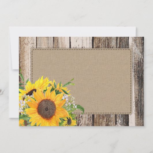 Rustige zonnebloemen Hartelijk dank Bedankkaart (Achterkant)