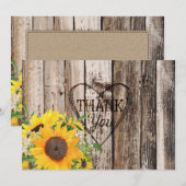 Rustige zonnebloemen Hartelijk dank Bedankkaart (Voorkant / Achterkant)