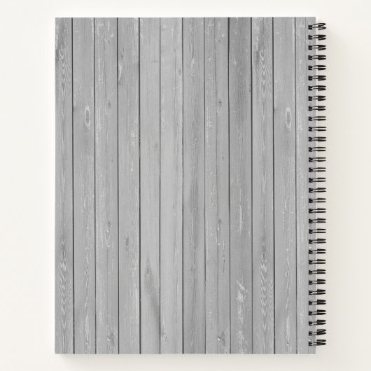 Rustige zonnebloemen Hout | Kookboek op grootmoede Notitieboek (Achterkant)