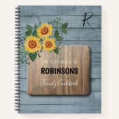 Rustige zonnebloemen Hout | Kookboek op grootmoede Notitieboek (Voorkant)