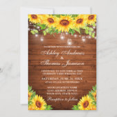 Rustige zonnebloemen Hout Mason Jar Lights Kaart (Voorkant)