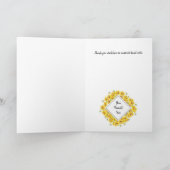 Rustige zonnebloemen & houtextuur Hartelijk dank Bedankkaart (Binnen)