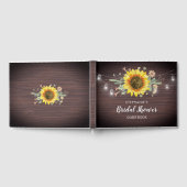 Rustige zonnebloemen Jar Lights Vrijgezellenfeest Gastenboek (Volledig)