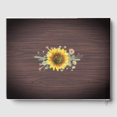 Rustige zonnebloemen Jar Lights Vrijgezellenfeest Gastenboek (Achterkant)