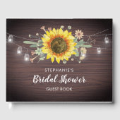 Rustige zonnebloemen Jar Lights Vrijgezellenfeest Gastenboek (Voorkant)