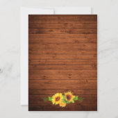 Rustige zonnebloemen Kaallichten van hout Kaart (Achterkant)