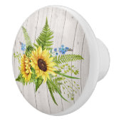 Rustige zonnebloemen keramische knop (Rechts)