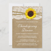 Rustige Zonnebloemen Kraft & Thanksgiving van kant Kaart (Voorkant)