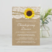 Rustige Zonnebloemen Kraft & Thanksgiving van kant Kaart (Staand voorkant)