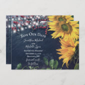 Rustige zonnebloemen, laat, licht sparen onze datu kaart (Voorkant / Achterkant)