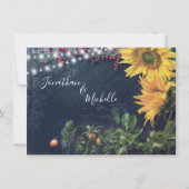 Rustige zonnebloemen, laat, licht sparen onze datu kaart (Achterkant)