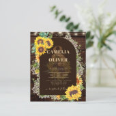 Rustige zonnebloemen Lace Lights Arch Summer Wedde (Staand voorkant)