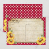 Rustige zonnebloemen Land Picinic RSVP-kaart (Voorkant / Achterkant)