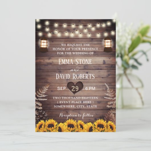 Rustige zonnebloemen  Lantaarntrek Kaart (Staand voorkant)