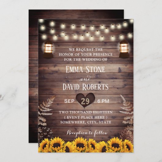 Rustige zonnebloemen  Lantaarntrek Kaart (Voorkant / Achterkant)