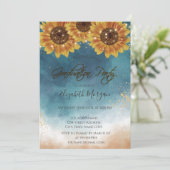 Rustige zonnebloemen, licht Afstuderen Kaart (Staand voorkant)