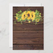 Rustige zonnebloemen Licht op Christelijk huwelijk Kaart (Achterkant)