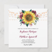 Rustige zonnebloemen - Lichtgewicht bruiloft Kaart (Voorkant)