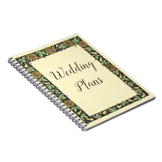 Rustige  zonnebloemen Lijst Weddenschappen Notitieboek (Rechterzijde)