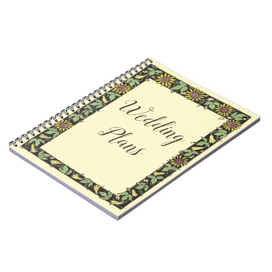 Rustige  zonnebloemen Lijst Weddenschappen Notitieboek (Linkerzijde)