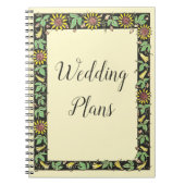 Rustige  zonnebloemen Lijst Weddenschappen Notitieboek (Voorkant)