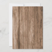 Rustige zonnebloemen Lijst Wood Barn Wedding Kaart (Achterkant)