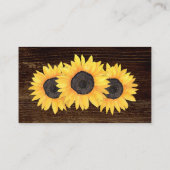 Rustige zonnebloemen — luer Raffle-Baby shower Visitekaartje (Achterkant)