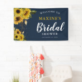 Rustige zonnebloemen, marineproducten en goudVrijg Spandoek (Insitu)