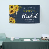 Rustige zonnebloemen, marineproducten en goudVrijg Spandoek (Beurs)