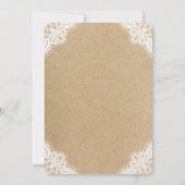 Rustige zonnebloemen Mason Jar Lace Kraft Baby sho Kaart (Achterkant)