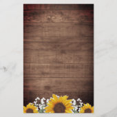 Rustige zonnebloemen Mason Jar Lights Weddenschap (Achterkant)