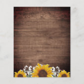 Rustige zonnebloemen Mason Jar Lights Weddenschap (Achterkant)