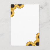 Rustige zonnebloemen Mason Jar Wedding Informatiekaartje (Achterkant)