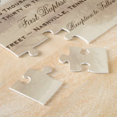 Rustige zonnebloemen Mason Jar Wedding Invite Puzz Legpuzzel (Zijkant)