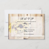 Rustige zonnebloemen Mason Jar Wedding RSVP-kaarte RSVP Kaartje (Voorkant)