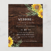 Rustige zonnebloemen Olive Leaves Wedding Flyer (Voorkant)