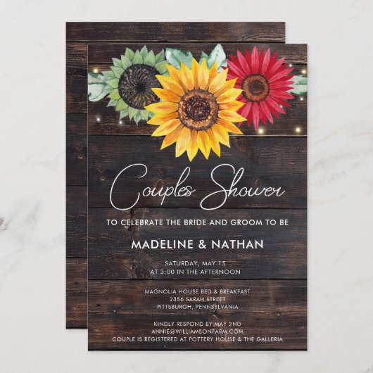 Rustige zonnebloemen op de schotel van prikhout kaart (Voorkant / Achterkant)