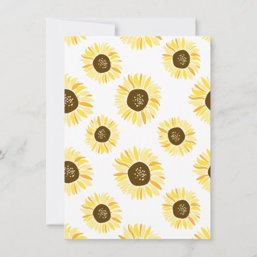 Rustige zonnebloemen op een Mason Jar Table Number Kaart (Achterkant)