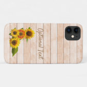 Rustige zonnebloemen op hout Case-Mate iPhone case (Achterkant (horizontaal))