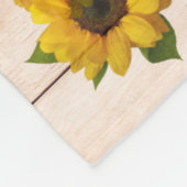 Rustige zonnebloemen op hout fleece deken (Hoek)