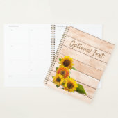 Rustige zonnebloemen op hout planner (Display)