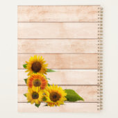 Rustige zonnebloemen op hout planner (Achterkant)