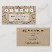 Rustige zonnebloemen op kraftkaart visitekaartje (Voorkant / Achterkant)